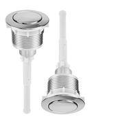 ZAPYVET 2 piezas de botón descarga inodoro 38 mm, pulsador único | botones cisterna cabeza redonda, kit reemplazo inodoros cromados