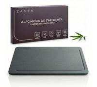 ZAREK Alfombra Diatomita Baño Antideslizante - Alfombrilla Baño Secado Rápido y Ultra Absorbente - Piedra Diatomita Baño Antibacteriana - Ideal para Ducha, Bañera y Cocina - Gris Antracita 60x39 cm