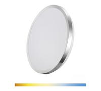 Zarivy Aplique Super LED de Superficie 12W 1160lm 6500K Ø26x5,8cm con marco cromado, ideal para iluminación en espacios modernos.