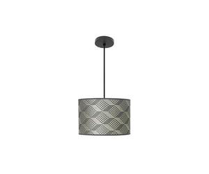 Zarivy Colgante de moda 1xE27 en color negro y gris, dimensiones 30x30 cm, ideal para decoraciones modernas y ambientaciones elegantes.