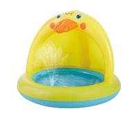 Zasdvn Piscina Hinchable Para Niños - Piscina De Chapoteo Infantil Con Sombrilla Y Aspersor,Bañera de jardín con forma de pato - Para Mascotas Pequeñas Niños Niñas Patio Exterior Jardín Playa Interior