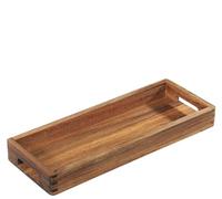 Zassenhaus Bandeja para Servir de Acacia con Asas - Alargada, Decoración para Platos, Madera Dura Cultivada de Forma Sostenible, 40 × 15 × 4,5 cm