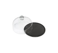 ZASSENHAUS COMFORT PLUS - Campana de queso con tapa de cristal de 28 cm negro