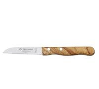 Zassenhaus Cuchillo para verduras de madera de olivo, hoja de acero | Cuchillo de fruta, acero inoxidable 1.4116, hoja recta, extractor manual ultra afilado, mango de madera de olivo