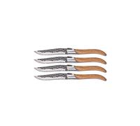 ZASSENHAUS Juego de 4 cuchillos para carne BULL de madera de olivo marrón