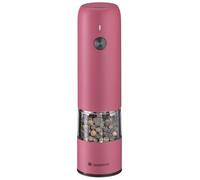 Zassenhaus KÖLN - Molinillo de pimienta eléctrico (USB, 14 cm, color fucsia, mecanismo de cerámica de alto rendimiento, carcasa acrílica de acero inoxidable, batería recargable de iones de litio)