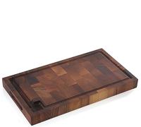 Zassenhaus Tabla de cortar de nogal con ranura para jugo y asas integradas 18×10×1.6 pulg.