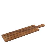 Zassenhaus Tabla de servir de madera de acacia, tabla para cortar pan, tabla de baguette, 60 x 13 x 1,5 cm, bandeja extra larga