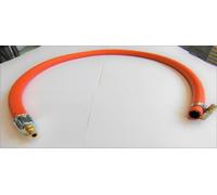 ZaTeChS Manguera de Gas Propano-Butano 100 cm 1m | Kit de Conexión Rápida Entre Barbacoa y Autocaravana - DN5 - Enchufe + Conexión de Cable con Abrazadera de Grifo de 9 mm