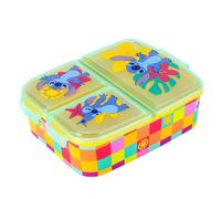 Zawadi Global Stitch Kids - Fiambrera rectangular con múltiples compartimentos para la escuela, viajes, almuerzo, sándwich, contenedor Bento, sin BPA
