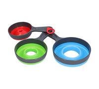 ZAWELIYO Juego de Embudo Plegable de Silicona Resistente Al Calor para Cocina Casera, Kit de 3 Uds para Aceite de Mermelada, Material Seguro de Calidad Alimentaria