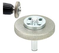 ZAWELIYO Muela Abrasiva de Diamante Piedra de Afilar Alta Dureza 5,6 Cm de Diámetro Herramienta Abrasiva Multifuncional para Cepillar Cuchillos Taladros Tijeras Acero Inoxidable Grano (malla 180)