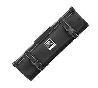 ZAYIKO Bolsa Enrollable para Cuchillos con 13 Compartimentos para 12 Cuchillos y 1 Tijera, hasta 25 cm, poliéster 600D, Correa de Hombro Desmontable y protección para Hojas, Negro