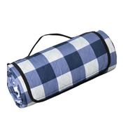 ZAYIUKI Manta de Picnic Familiar para Exteriores, Manta Plegable a Cuadros Azules con de Transporte y Gran Cobertura de Suelo de 80 x 118 Pulgadas, Alfombra Extra para Picnic Aire, para de