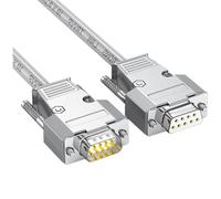 ZBIianxer Cable de extensión Industrial Recto de 9 Pines RS232 de 9 Pines Convertidor Macho a para Equipos de automatización Serie de temperaturas extremas