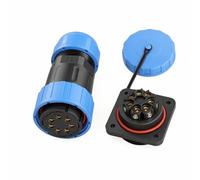 ZBLZGP TY32 - Conector circular de 7 pines, enchufe de aviación resistente al agua IP68, montaje en panel sin soldadura, conector de alimentación de 32 A 10 AWG para automoción, marina, LED al aire