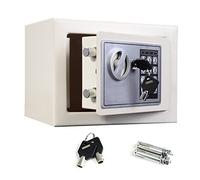 ZBZFGE Caja de Seguridad electrónica Digital para Oficina en casa, 4,6 litros pequeña 6,7"X 9" X 6,7" Blanca