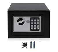 ZBZFGE Caja de Seguridad electrónica Segura de 6L Contraseña Digital y Llaves Combinatlock para Oficina en casa Hotel Caja de Seguridad de Acero antirrobo montada en la Pared/Negro