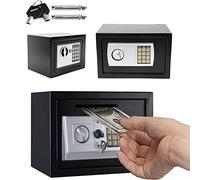 ZBZFGE Caja Fuerte de Seguridad para el hogar de 6L, Caja Fuerte con Cerradura electrónica, Caja de Seguridad de Acero montada en el Piso de la Pared Caja de Seguridad de Acero sólido