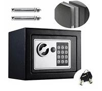 ZBZFGE Caja Fuerte electrónica Larsafe con Teclado Digital de 8,5 L, Caja Fuerte para Dinero, Caja de Seguridad, montada en Pared o Suelo