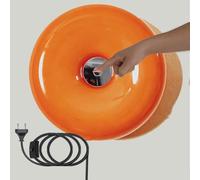 ZBZFGE Lámpara de Pared LED con Cable y Enchufe, Moderna luz de Donut Naranja Apliques de Pared Enchufe o Enchufe Interruptor de cabecera Luz de Pared Redonda Control táctil Regulable 12W Deco Luz