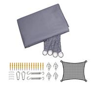 ZBZFGE Paño para sombrilla Gris Toldo Tipo Vela para sombrilla Rectángulo 2x3m 4x6m Protector Solar Impermeable Paño para sombrilla Anti-UV con Cuerda y Kit de herrajes gratuitos, jardín