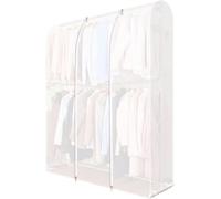 ZCFXIFGF Funda para Perchero de Doble Varilla con Cremallera, Impermeable, Protector para Perchero, 200 cm (6,5 pies) de Altura Extra para Vestidos, Abrigos y Chaquetas (200 cm (Largo) x 50 cm (Ancho