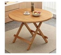 ZCXMNL Mesa De Comedor Redonda Plegable For Espacios Pequeños, Mesas Cocina Circulares Plegables Madera For Granja, Portátiles, For El Hogar, Patio, Camping(Natural,100x72cm)