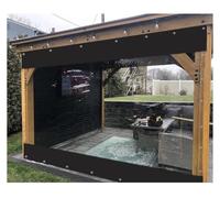 ZCXMNL Paneles Laterales Impermeables For Pérgola, Cortinas De Plástico Transparente For Exteriores con Ojales 0,35 Mm, PVC Resistente A La Intemperie, A For Todas Las Estaciones, Antracita(H2.6xL3m)