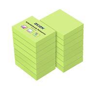 ZCZN Notas Adhesivas Pequeña,14 Bloc Posits de Colores y 51 x 38 mm, Post It Pastel 100 Hojas por Bloc, Aptas para Memorandos, Noticias, Revocaciones, Color Verde