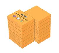 ZCZN Notas Adhesivas Pequeña,14 Bloc Posits de Colores y 51 x 38 mm, Post It Pastel 100 Hojas por Bloc, Aptas para Memorandos, Noticias, Revocaciones, Color Naranja