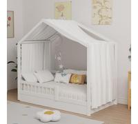 Zdada Dosel de algodón de muselina, para cama de casa, dosel, para cama de casa, niñas, niños, dosel, cama infantil, decoración, 135 x 420 cm, color blanco