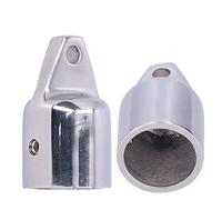 ZDETGU 2 Piezas Bimini Top con Extremo de Ojo Externo para Tubo Redondo de 1 Pulgada de Diámetro Exterior, Accesorio para Barco de Acero Inoxidable 316 de Grado Marino, No Requiere Perforación ni
