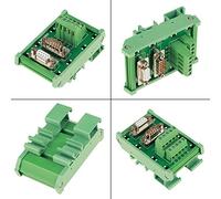 ZDETGU DB9 Carril DIN Montaje Módulo de Interfaz Conectores Chapados en Oro | Bloque de terminales macho/hembra, compatible con riel C45 de 35 mm, estable, uso en automatización industrial