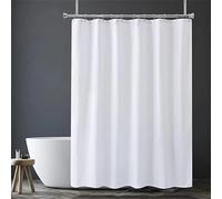 ZDLLDZ Cortinas de Ducha Blancas, Resistentes al Agua, sólidas, para baño, bañera, Tela, Lavables a máquina, 137 x 203 cm (54 x 80 Pulgadas)