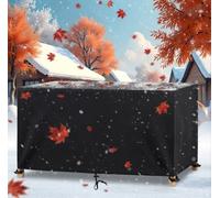 ZDLLDZ Funda Mueble de Jardin 185x160x70 cm Cubre Mesa Exterior Impermeable para Juego de Muebles de Jardín, Antipolvo Tela Oxford 420D Anti UV, Resistente a la Intemperie y al Frío, Negro