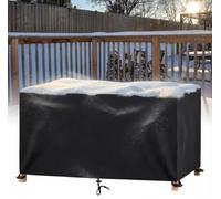 ZDLLDZ Funda para Muebles de Jardín Impermeable 255x250x70 cm Rectangular Funda Protectora Muebles Jardin Exterior Cuadrada Fundas Oxford 420D Anti Viento Tela, a Prueba de Invierno, Negro