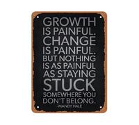 ZDVHOMCB Keep Moving Forward Metal Sign Growth Change Motivation Minimalist Black Typography Art for Study Room 8 X 12 in