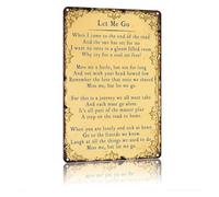 ZDVHOMCB Poetic Retro Letting Go Quote Aluminum Sign for Reading Room Decor 8 X 12 in