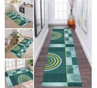 ZDYHMrj Alfombra para pasillo, cocina, antideslizante, lavable, cian, pasillo, cocina, 40 x 450 cm de largo, por metros, alfombra de cocina, pasillo, salón, dormitorio, salón