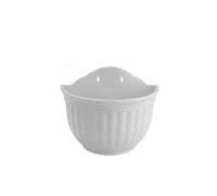 ZE Maceteros de Pared clásicos Lote de 8 macetas para Colgar en la Pared, para Interiores y Exteriores, para Cocina, Hierbas, balcón, barandilla, Valla, Dormitorio, Enrejado, Color Blanco