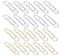 ZEACCT 20 Piezas Metal Pen Clip, Pinza Lápiz, Portalápices Metal Cuaderno, Holder Pen Clips, Clip Papel Inserciones Cuaderno, para Libros,Cuadernos,Agendas,Calendarios (Plat Oro)