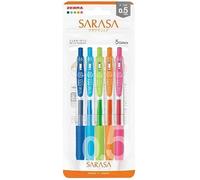 Zebra - Bolígrafo de gel Sarasa Clip de 0,5 mm, 5 colores Set N JJ15-5C-N