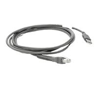 Zebra CBA-U21-S07ZBR - Cable de serie (Negro, 2,1 m, USB, EAS, Male connector / Male connector, DS2208-SR)