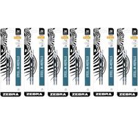 Zebra Pen Recambios para bolígrafo retráctil jk-refll G301 0,7 mm punta media negra - Juego de 12