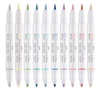 Zebra Mildliner Marcador de doble punta (10 unidades), colores mezclados