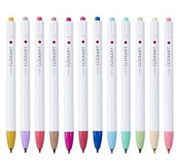 Zebra Pen Rotulador CLiCKART retráctil punta de fieltro 2,0 mm tonos claros caja 12 bolígrafos