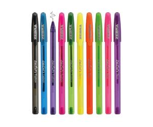 Zebra Pen Doodler'z - Bolígrafos de gel para escribir, 10 unidades, bolígrafos metálicos 1.0, multicolor, a prueba de manchas, resistentes al agua, 10 bolígrafos de dibujo de gel con purpurina,