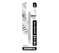 Zebra Pen F-701 - Bolígrafo retráctil, barril de acero inoxidable, punta fina, 0,8 mm, tinta negra, 1 paquete
