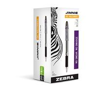Zebra Pen Jimnie Rollerball Gel, 20 black, 2 red, 2 blue, Pens (14410) by